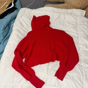 Forever 21 Red Cowl Neck Sweater